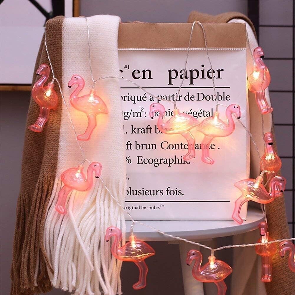 Wholesale losts 20set 9Ft Pink Lights LED Flamingo String Lights Battery