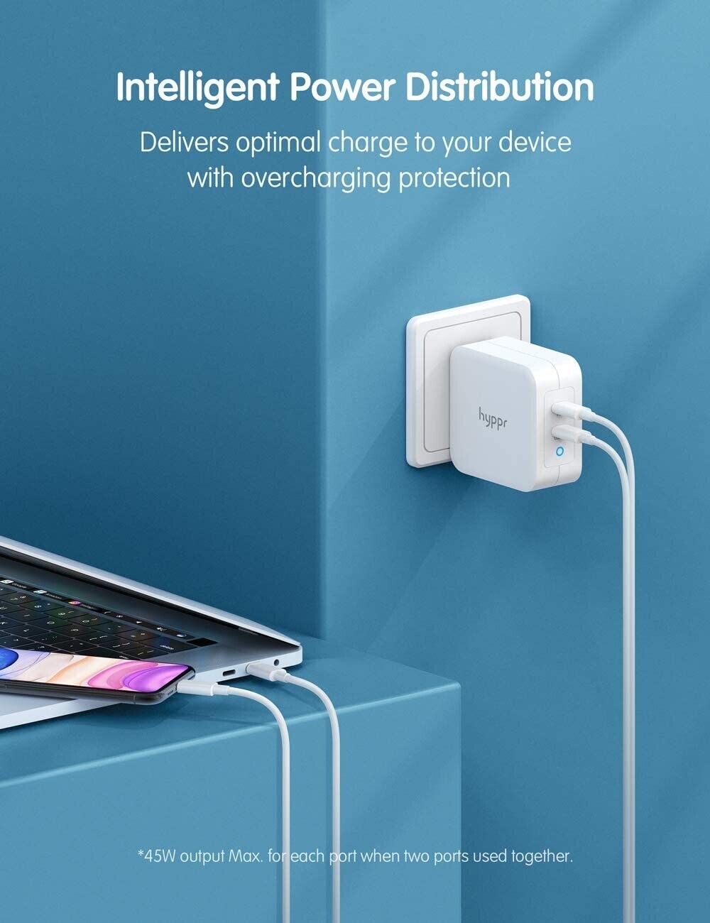 电缆 4 英尺 PD 充电器 hyppr 100W USB C 充电器 Macbook 快速 Type C 壁式充电器