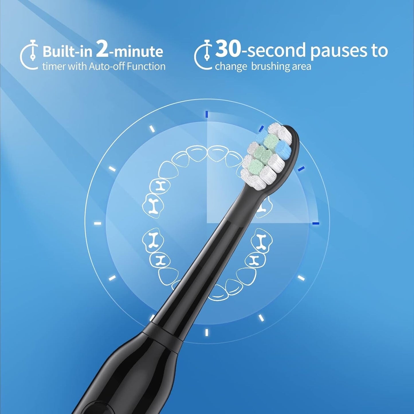 Electric Toothbrush Sonicare with 6 Brush Heads
