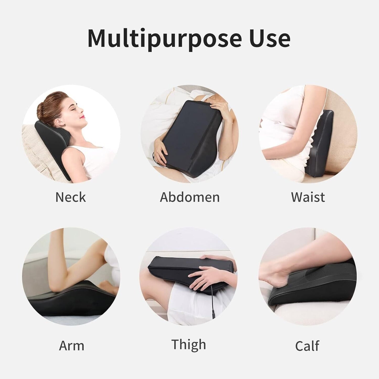 Neck and Shoulder Massager with Heat, Shiatsu Massage Pillow with 3D Deep Tissue