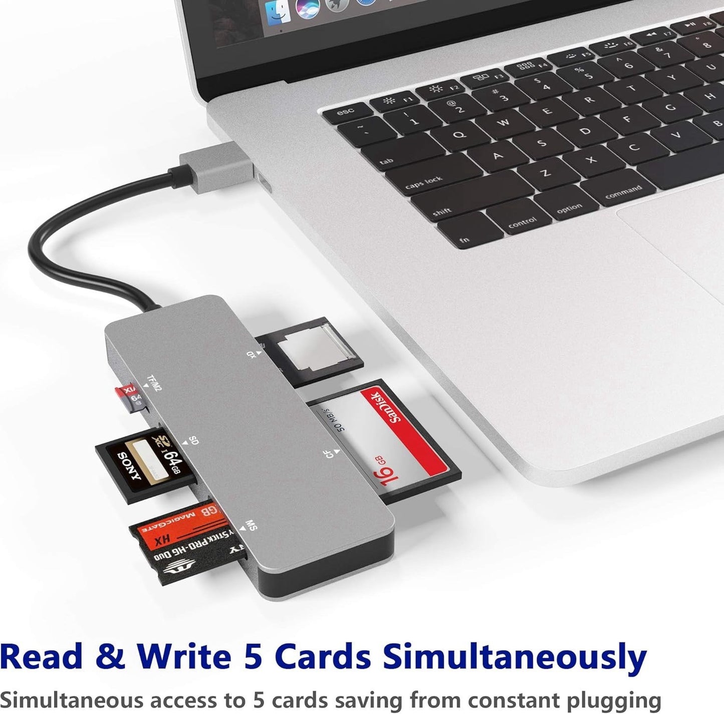 USB 3.0 XD Card Reader, USB 3.0 (5Gps) High Speed TF/SD/MS/M2/XD/CF Memory Card