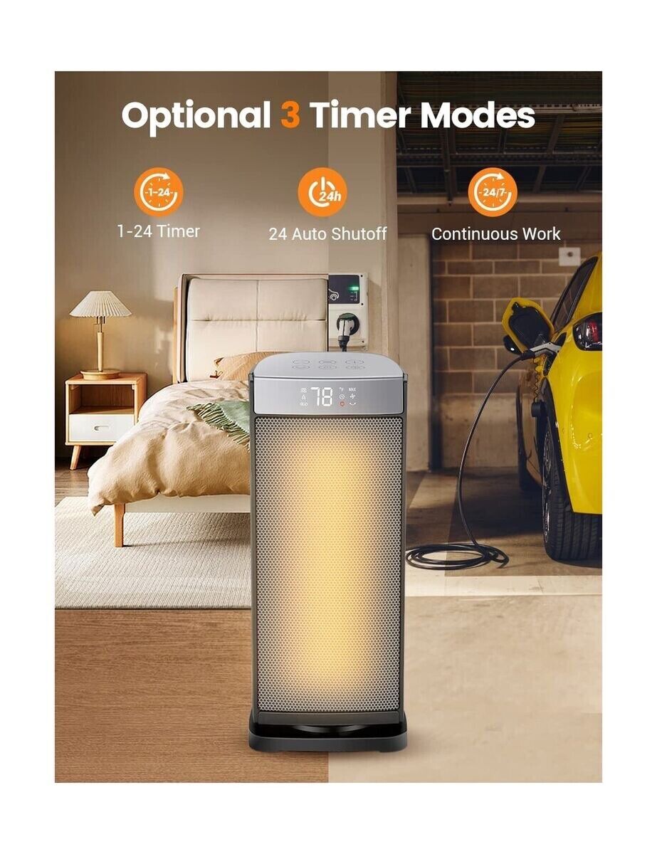 Space Heater 1500W Fast Heating, Electric & Portable Ceramic Heaters indoor only