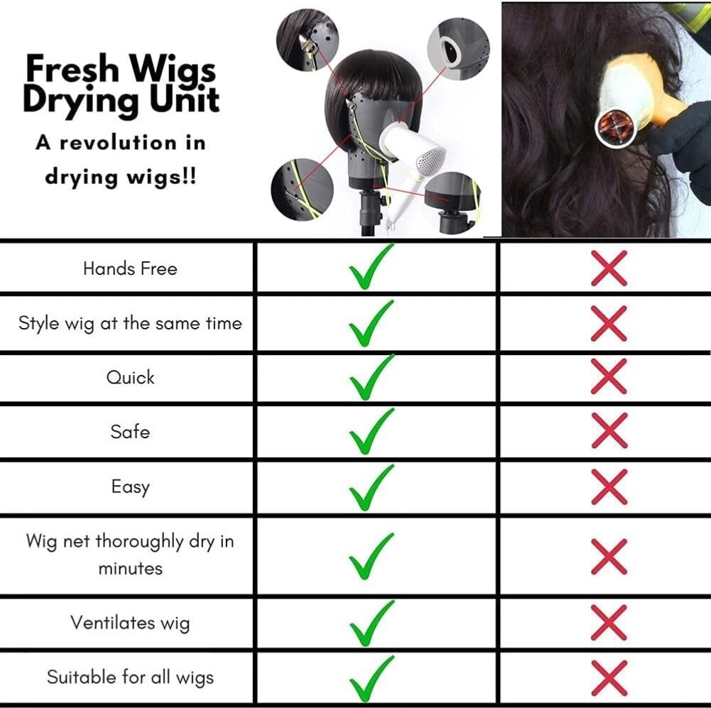 Hair Dryer Wig Stand Holder Mannequin Head