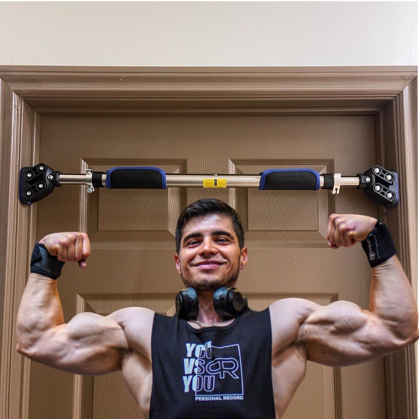 Pull Up Bar for Doorway Chin Up Bar No Screw Strength Training Home Workout