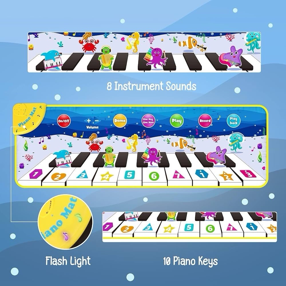 Kids Musical Piano Mat – 43” Touch Play Mat