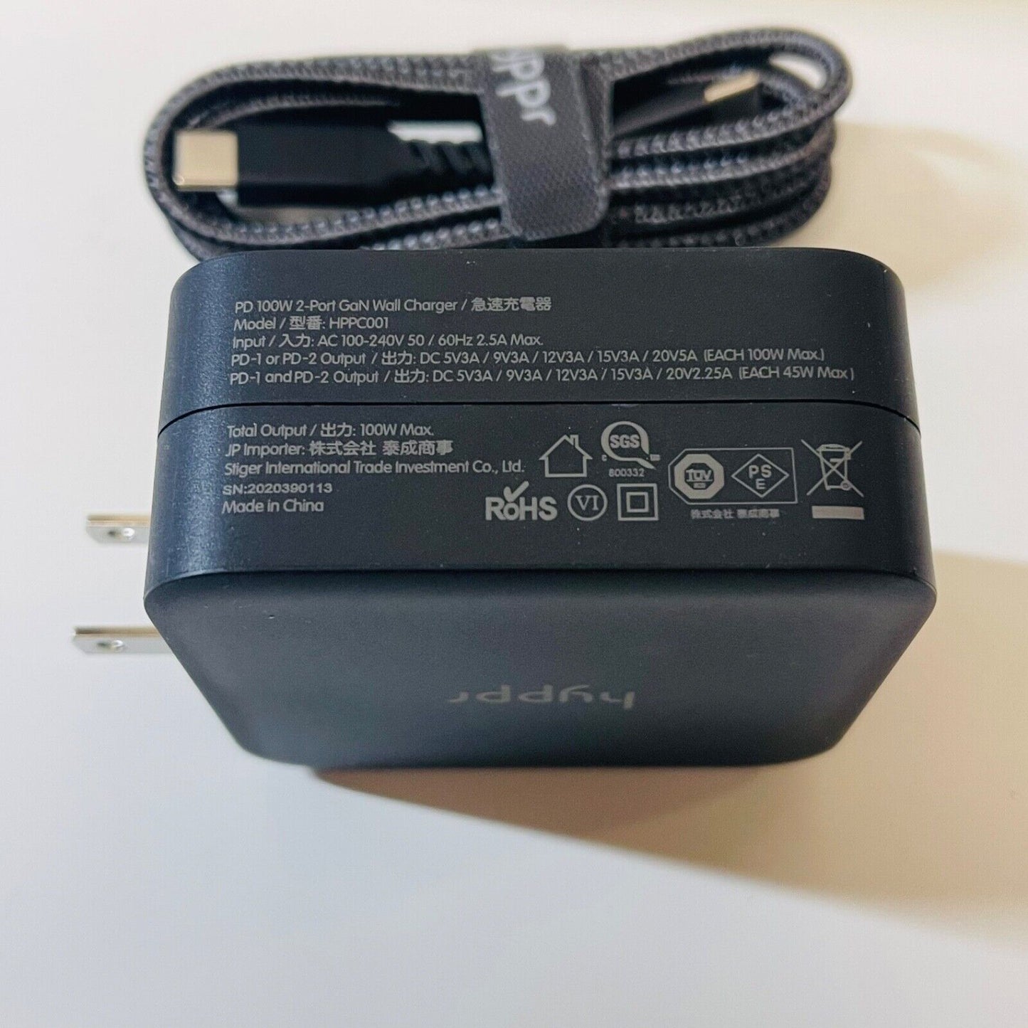 电缆 4 英尺 PD 充电器 hyppr 100W USB C 充电器 Macbook 快速 Type C 壁式充电器
