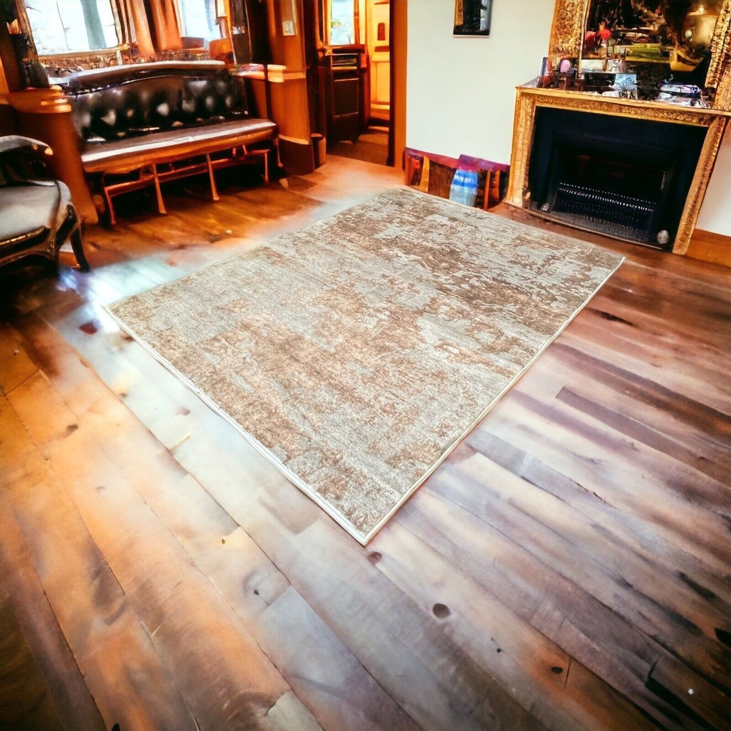 地毯 78x104 英寸地毯 波斯地毯 客厅地毯 可洗 厚度 3/4