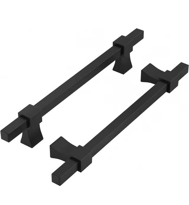 10 Pack Adjustable Black Cabinet Pulls 1-3/8" to 4" (35-102mm) Adjustable Hole D