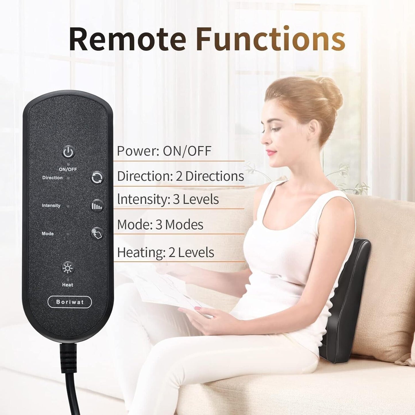 Neck and Shoulder Massager with Heat, Shiatsu Massage Pillow with 3D Deep Tissue