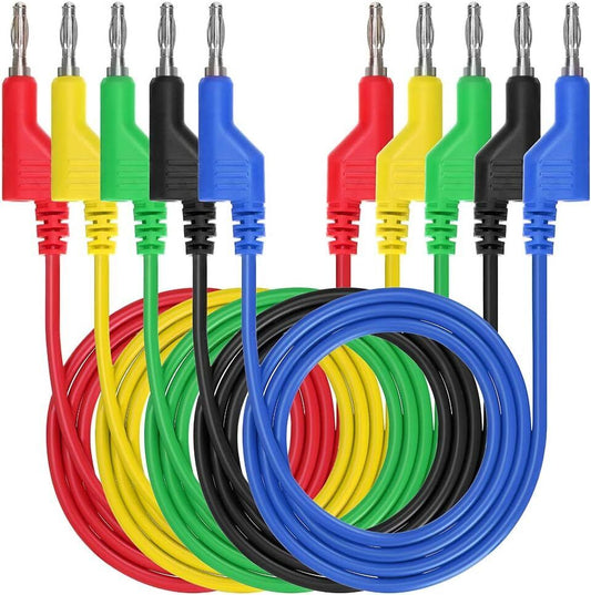 4mm 15A 3.3ft Test Lead Banana Plug Male Stackable to Banana Plug