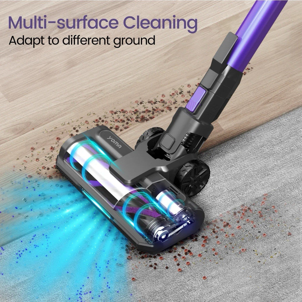 BLUE ONLY Cordless Vacuum Cleaner, 350W Powerful Cordless Stick Vacuum,