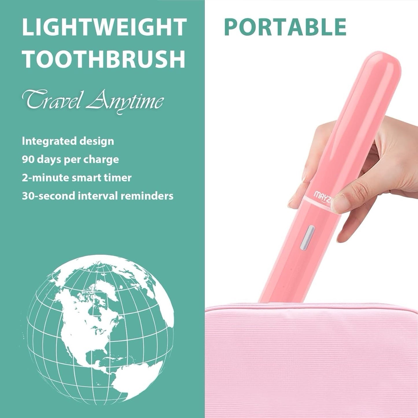 Electric Toothbrush Sonicare with 6 Brush Heads
