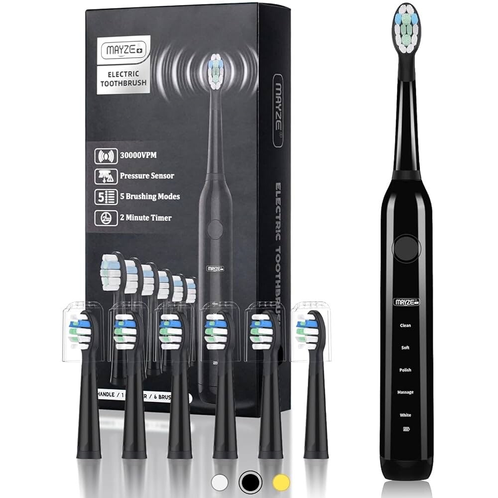 Electric Toothbrush Sonicare with 6 Brush Heads