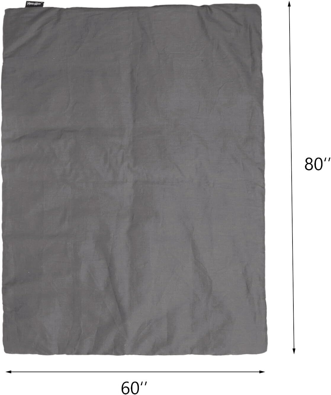 weighted blanket With Washable Cotton Cover 60'' x 80'' Grey