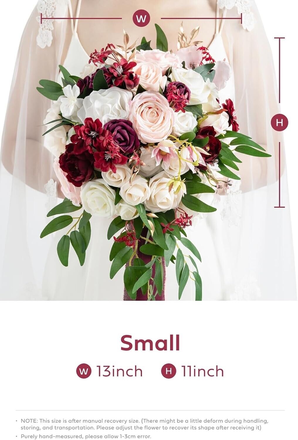 13in Rose Bouquet Home Décor Artificial Flowers Graduations, Performances, Birthdays, Proposals, Baby Showers, Weddings Home Décor, Dining Tables, Offices,Bedrooms