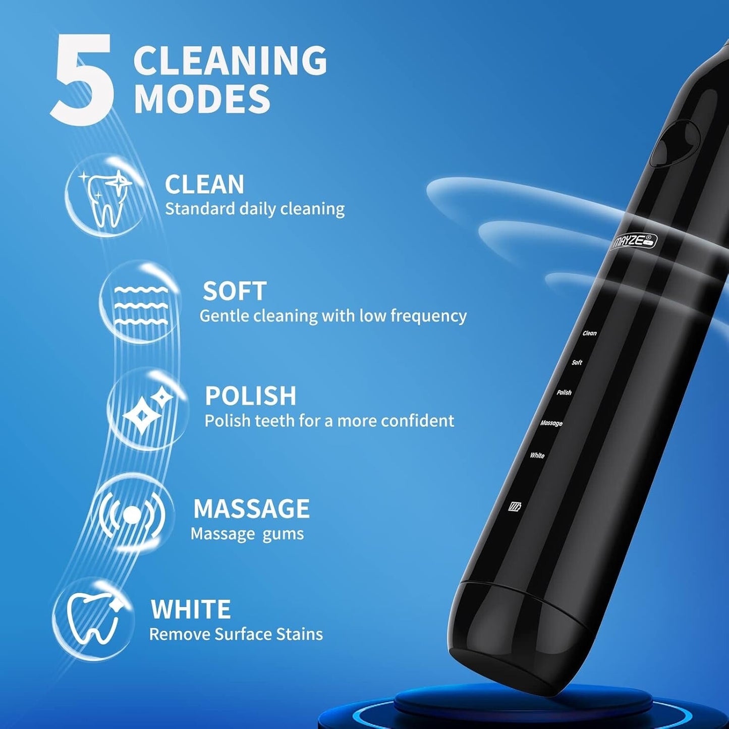 Electric Toothbrush Sonicare with 6 Brush Heads