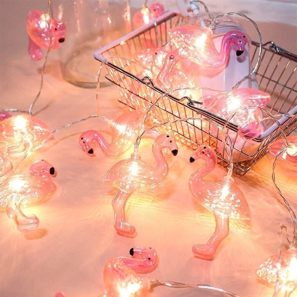 Wholesale losts 20set 9Ft Pink Lights LED Flamingo String Lights Battery