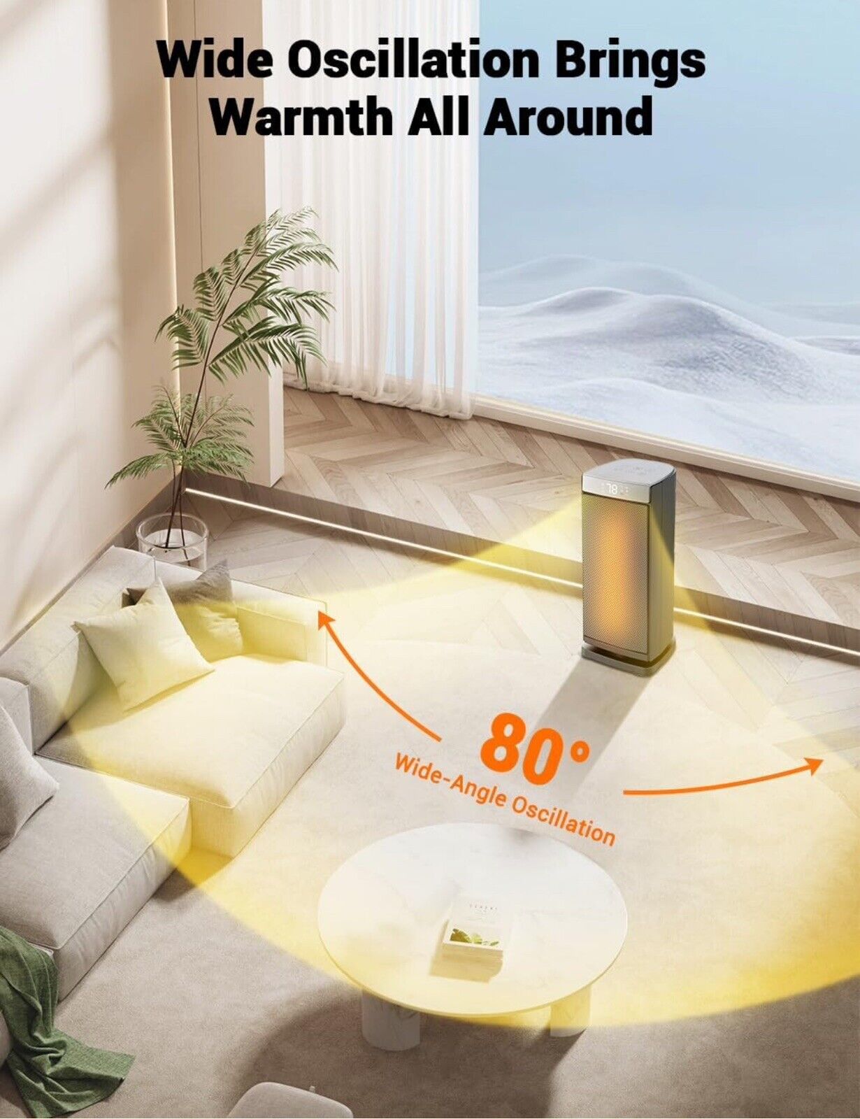 Space Heater 1500W Fast Heating, Electric & Portable Ceramic Heaters indoor only