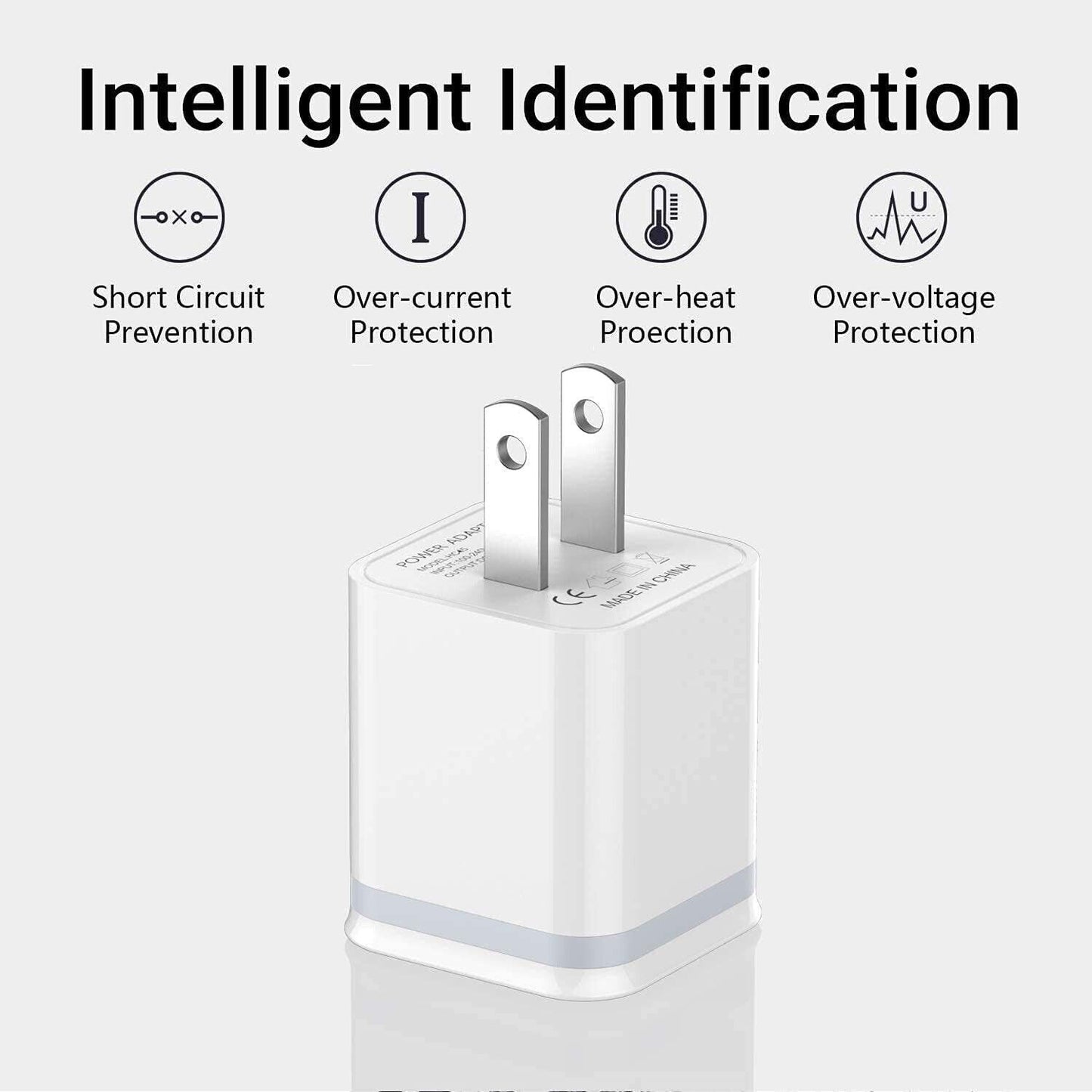 3Pcs USB Wall Charger, 5V 2.1A Power Adapter Universal Travel Charger