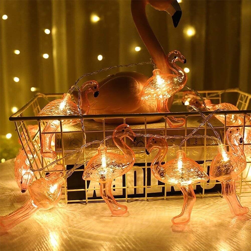 Wholesale losts 20set 9Ft Pink Lights LED Flamingo String Lights Battery