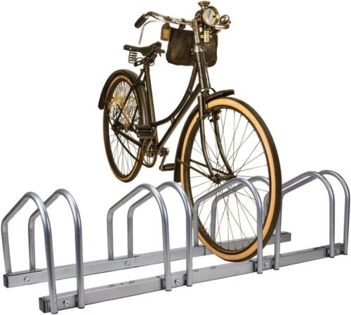 4 Bikes Floor Rack Stand Steel Bicycle Storage Organizer Parking Holder