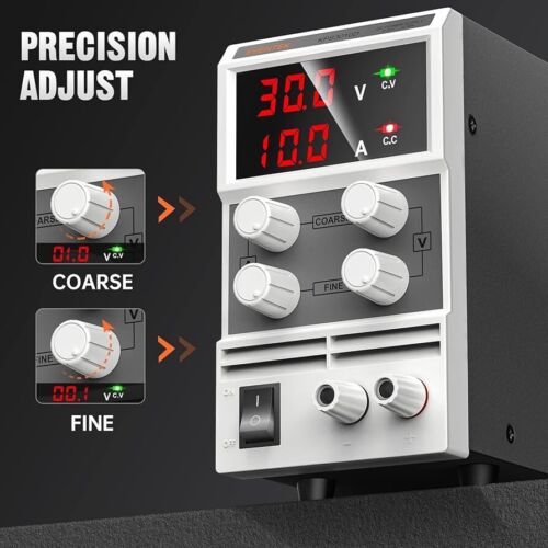 DC Power Supply Adjustable (30V 10A) Variable Switching Regulated Digital Power