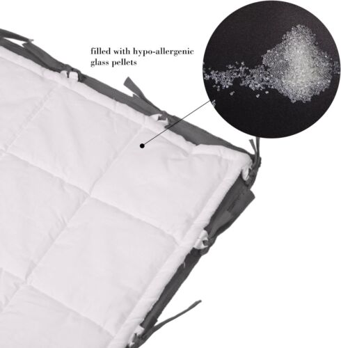 weighted blanket With Washable Cotton Cover 60'' x 80'' Grey