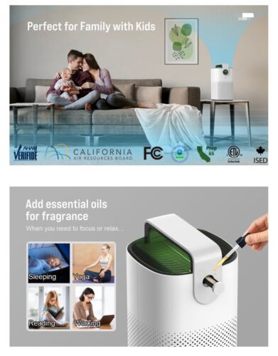 TOPPIN 600 ft² air purifier AP003 Child Lock, 3 Fan Speeds H13 True HEPA Filter