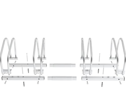 4 Bikes Floor Rack Stand Steel Bicycle Storage Organizer Parking Holder