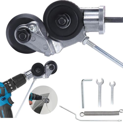 10 pack Wholesale lots Electric Drill Plate Cutter Metal Sheet Cutter Tool Free Cutting Tool Nibbler Sheet Metal Cut Plate Punch Scissors