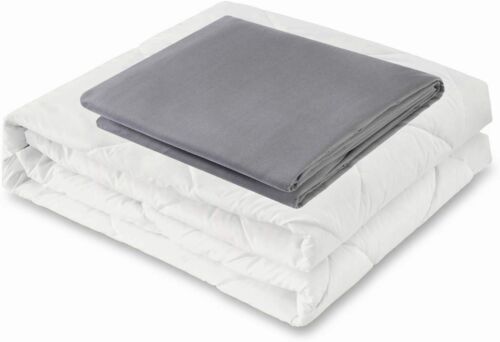 weighted blanket With Washable Cotton Cover 60'' x 80'' Grey