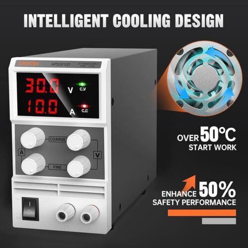 DC Power Supply Adjustable (30V 10A) Variable Switching Regulated Digital Power