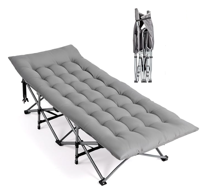 Folding Camping Cot Bed,Camping Cots for Adults with Mattress