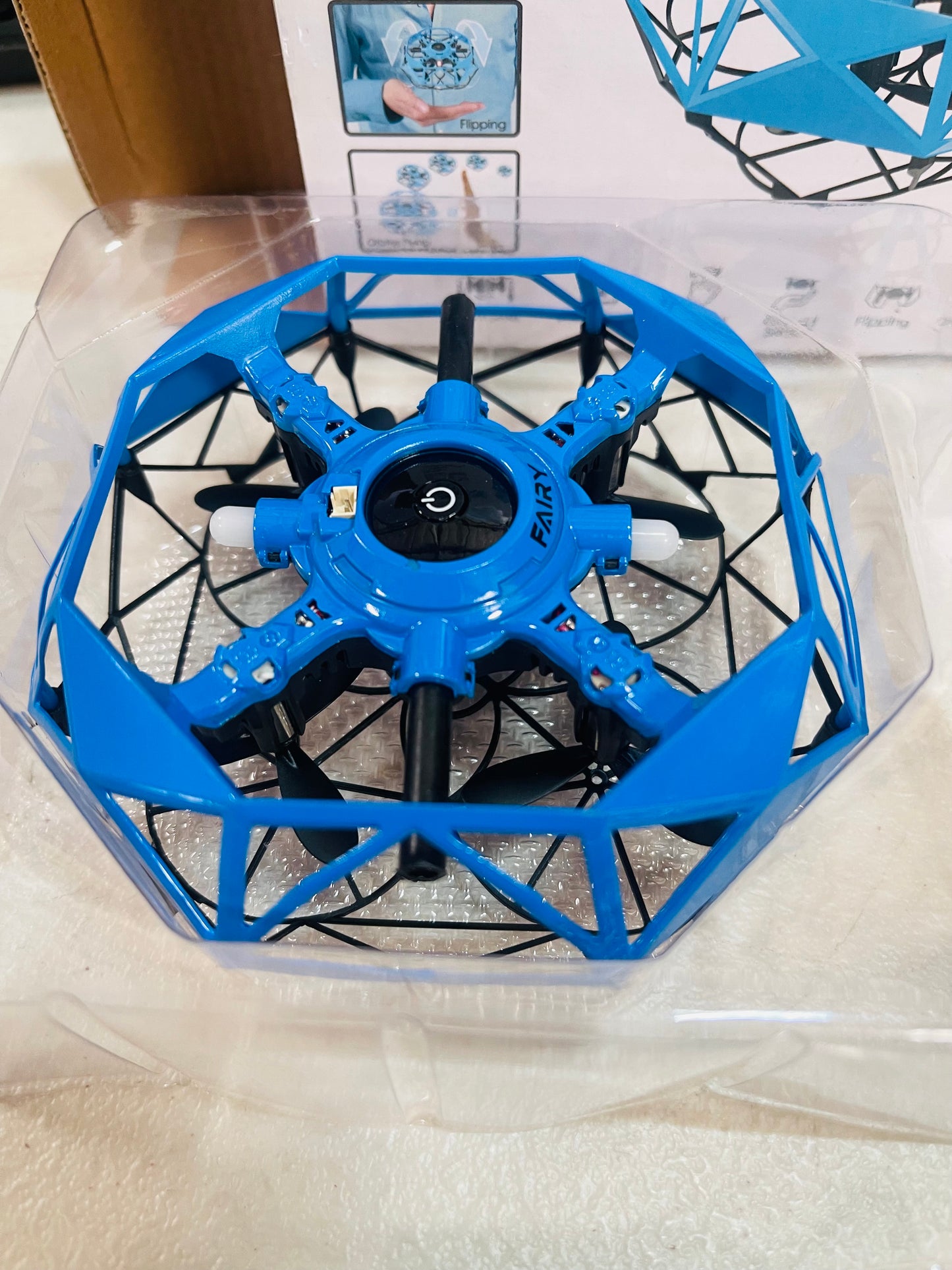 Hand Operated Mini Drone, Quad Induction Levitation UFO, 360° Indoor Drone