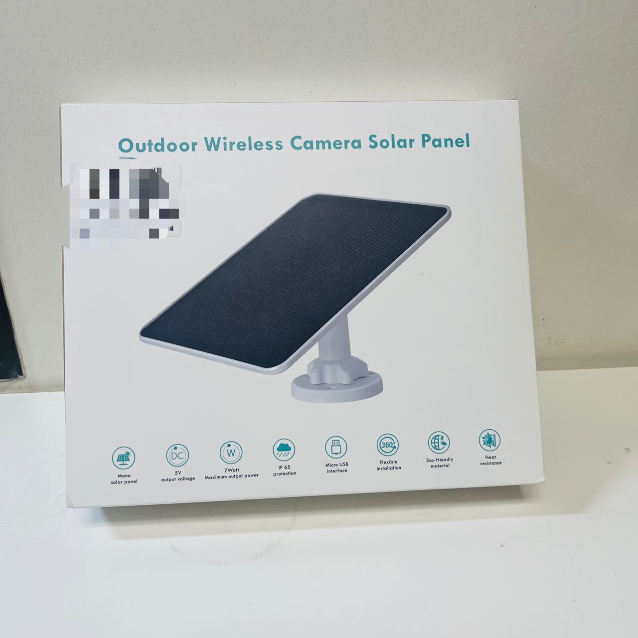 Solar Panel -10ft cable. 7W 5V Solar Panel for Ring Video Doorbell 3/3+/4. ETC.