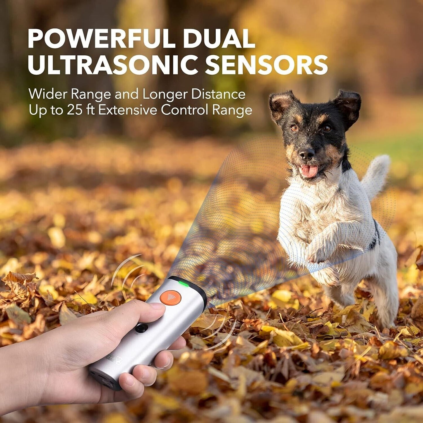 Dog Barking Control Device Dual Speakers 2-in-1 Ultrasonic Dog Training UT01-Dog Care