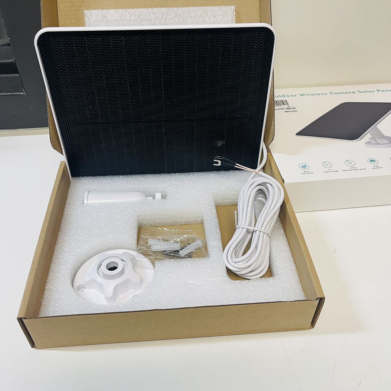 Solar Panel -10ft cable. 7W 5V Solar Panel for Ring Video Doorbell 3/3+/4. ETC.