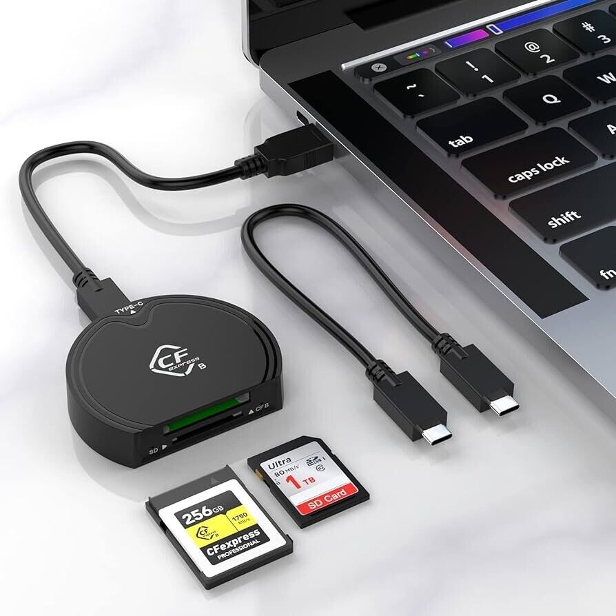 SD Card Reader for iPhone iPad Camera,Dual Card Slot Memory Card Reader Supports SD and TF Card Trail Camera Viewer Sd Card Adapter Portable Micro Sd Card Reader No Application Required Plug and Play