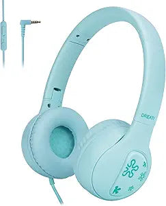 Headphones ,85/94db Volume Limiter Boys Girls On Earphones Wired with Microphone,Kids Head Phones with Audio Sharing for iPad/Kindle/PC/Laptop/School(Green)