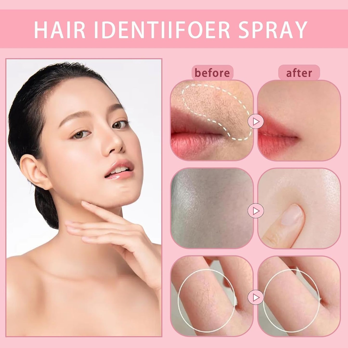 Hair Identifier Spray for Face Shaving,face hair identifier spray,Moisturizing And Skin Care Set Spray,suitable for all skin types (1 set)