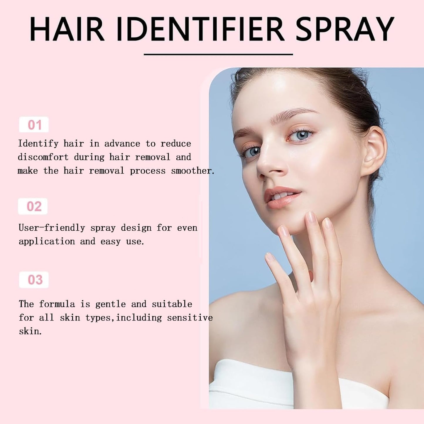 Hair Identifier Spray for Face Shaving,face hair identifier spray,Moisturizing And Skin Care Set Spray,suitable for all skin types (1 set)