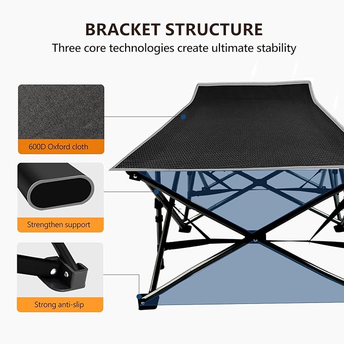 Folding Camping Cot Bed,Camping Cots for Adults with Mattress