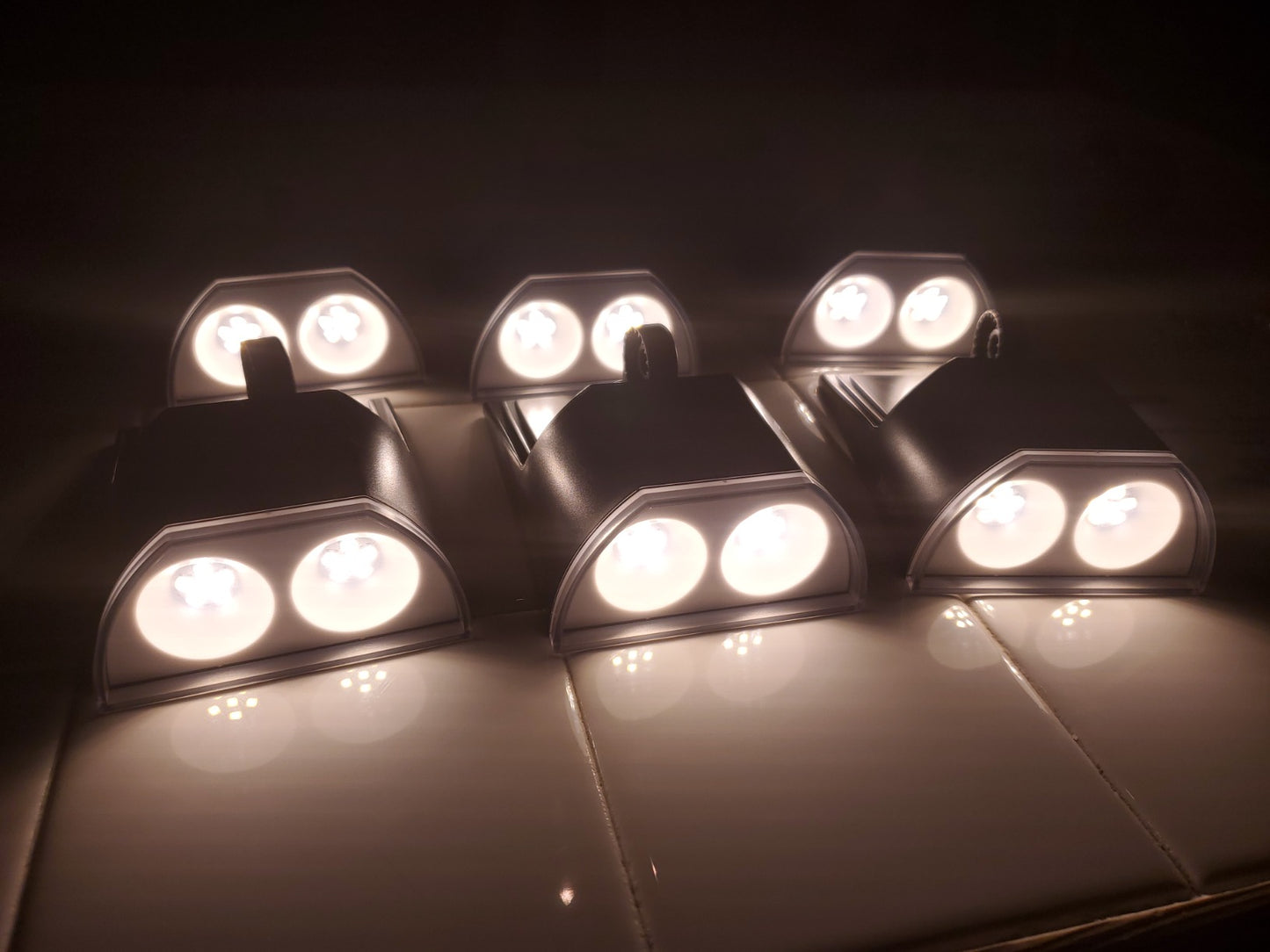 6 Pack-Consciot Solar Spot Lights Outdoor Waterproof, 24 LED Dusk-to-Dawn Solar Outdoor Lights, 2 in 1 Adjustable Wall Lights, Daylight Solar Landscape Spotlights for Garden Yard Wall Walkway,