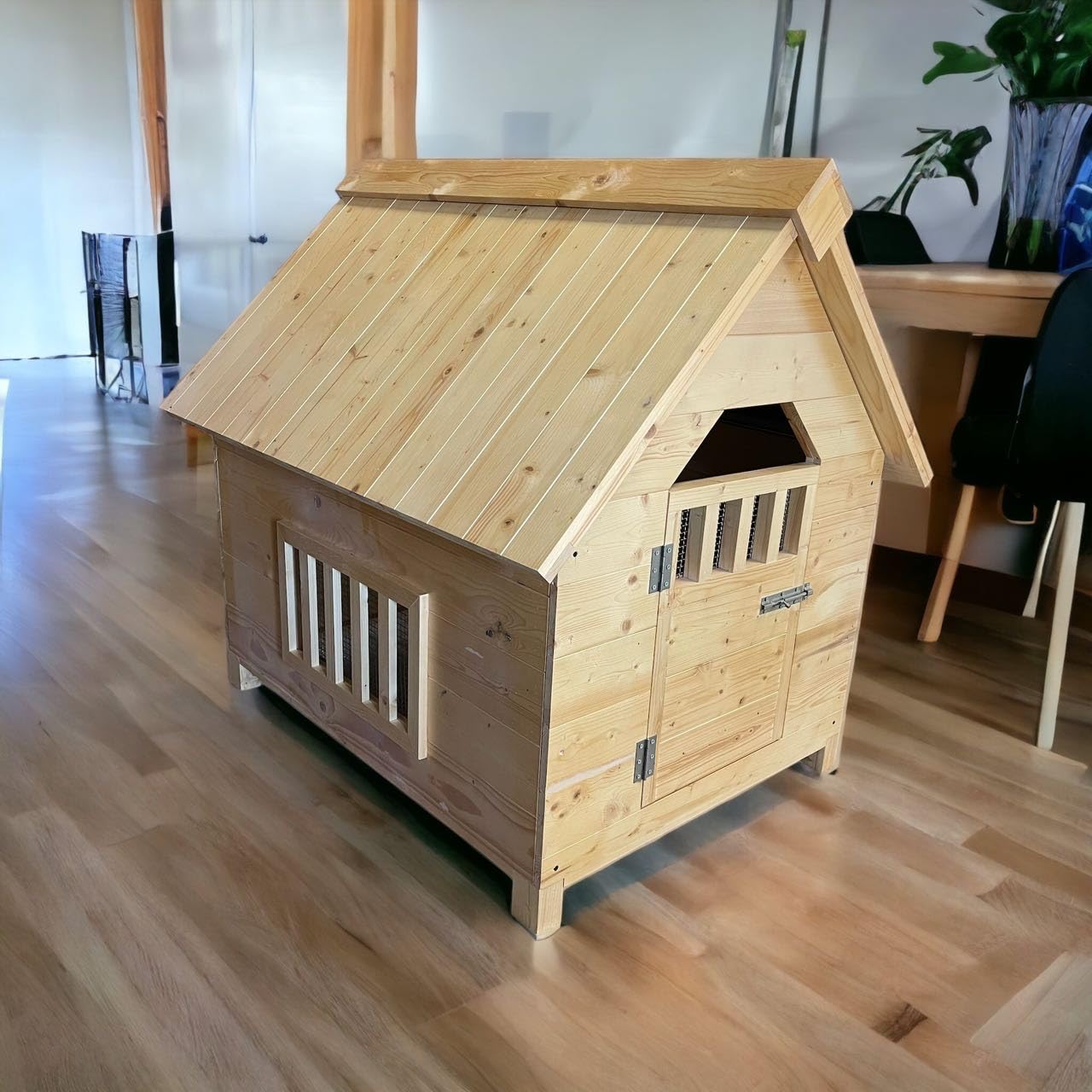 Versatile Wooden Dog House, Indoor/Outdoor, Pet/Storage/Play House/