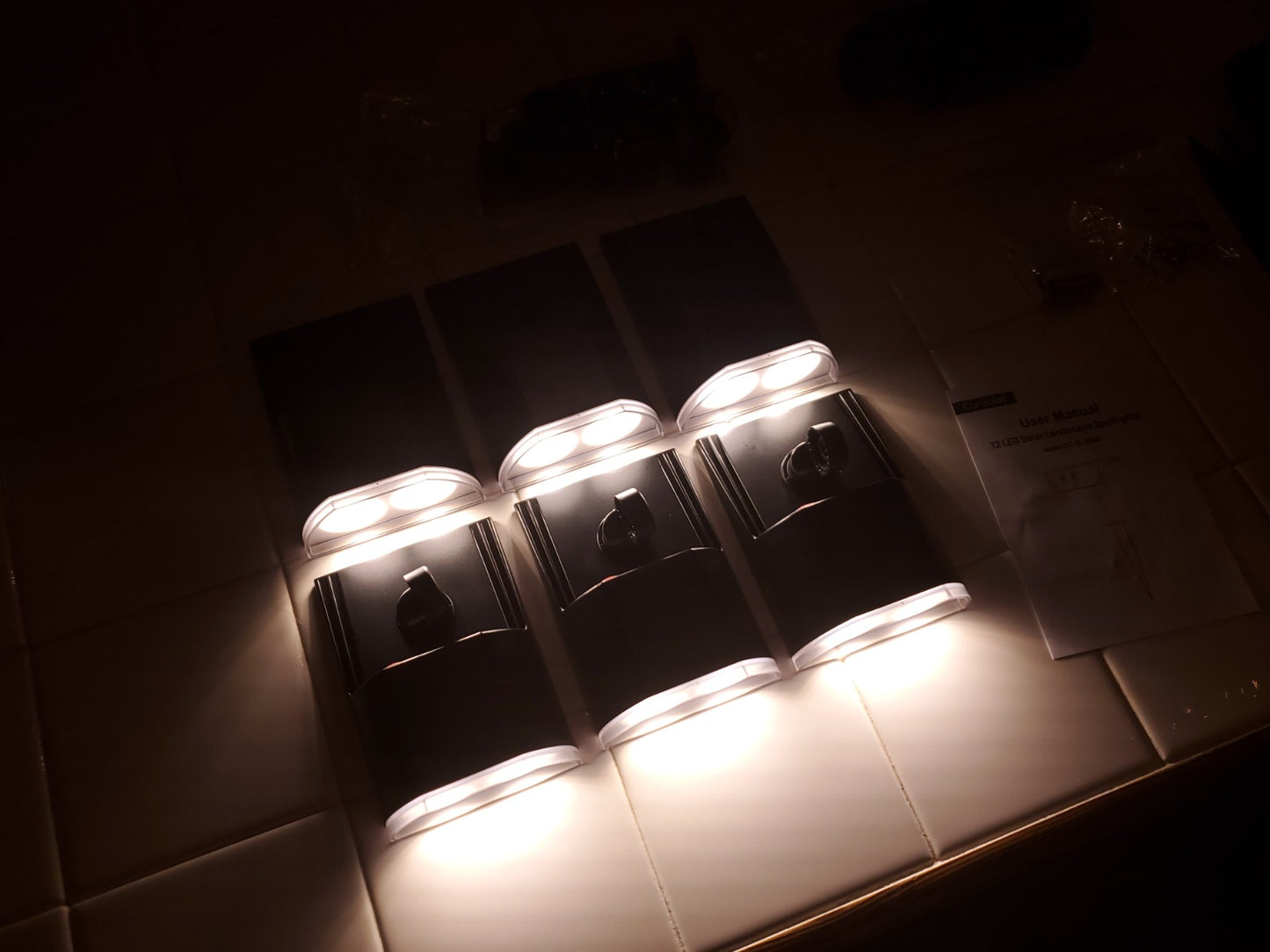 6 Pack-Consciot Solar Spot Lights Outdoor Waterproof, 24 LED Dusk-to-Dawn Solar Outdoor Lights, 2 in 1 Adjustable Wall Lights, Daylight Solar Landscape Spotlights for Garden Yard Wall Walkway,