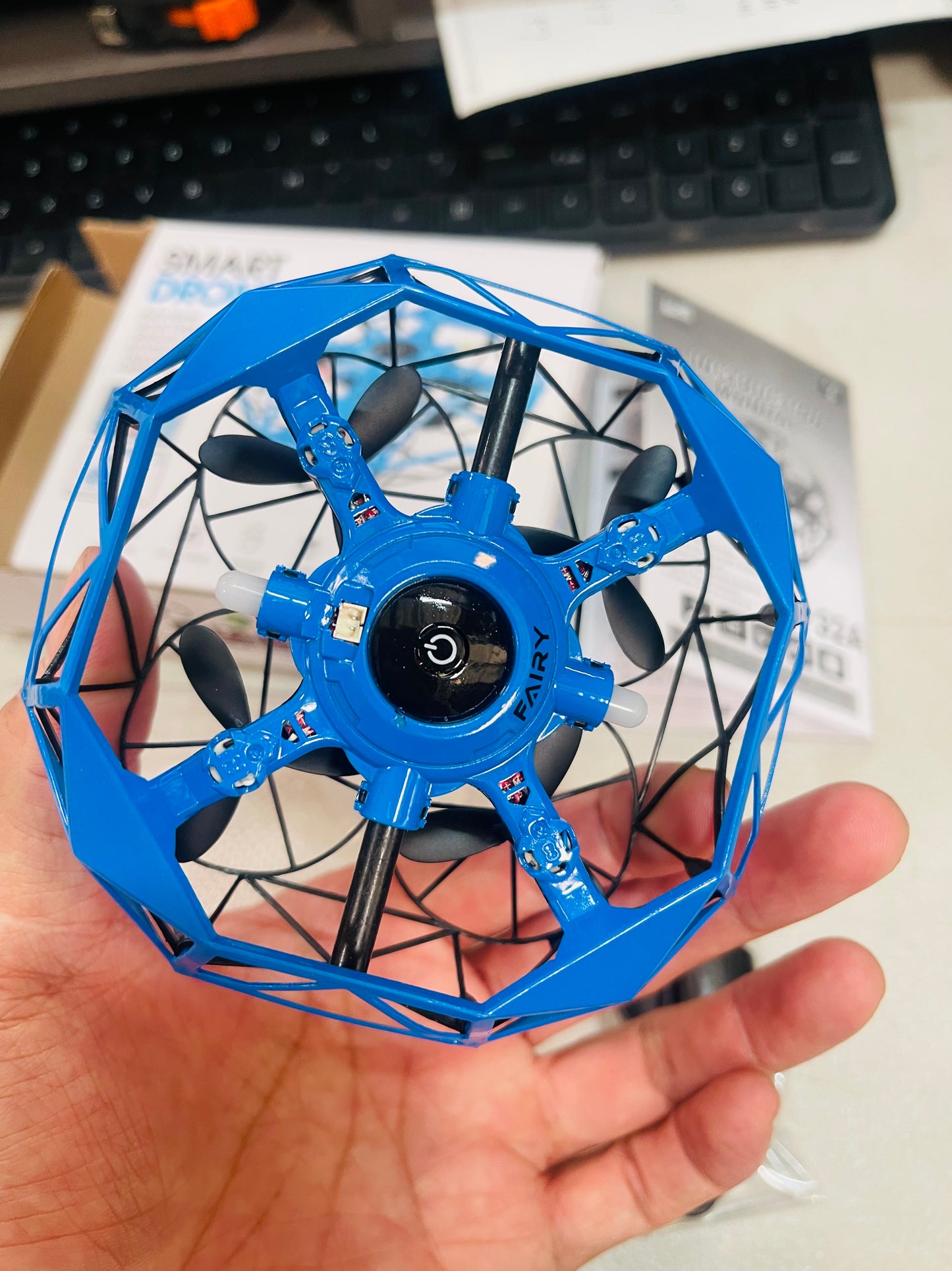 Hand Operated Mini Drone, Quad Induction Levitation UFO, 360° Indoor Drone