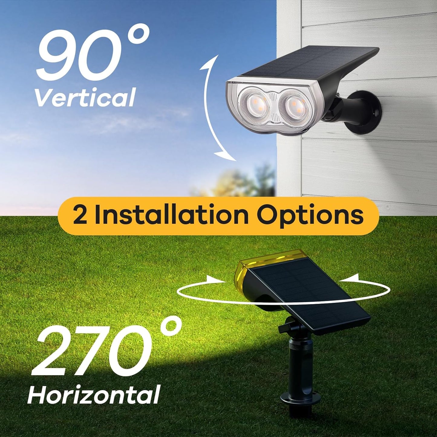 6 Pack- Consciot Halloween Solar Spot Lights Outdoor, IP67 Waterproof 2-in-1 Solar Outdoor Lights