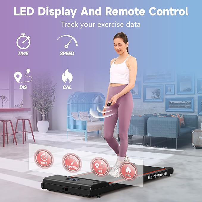 Walking Pad Under Desk Treadmill, Portable Mini Treadmill for Home/Office/Small Spaces