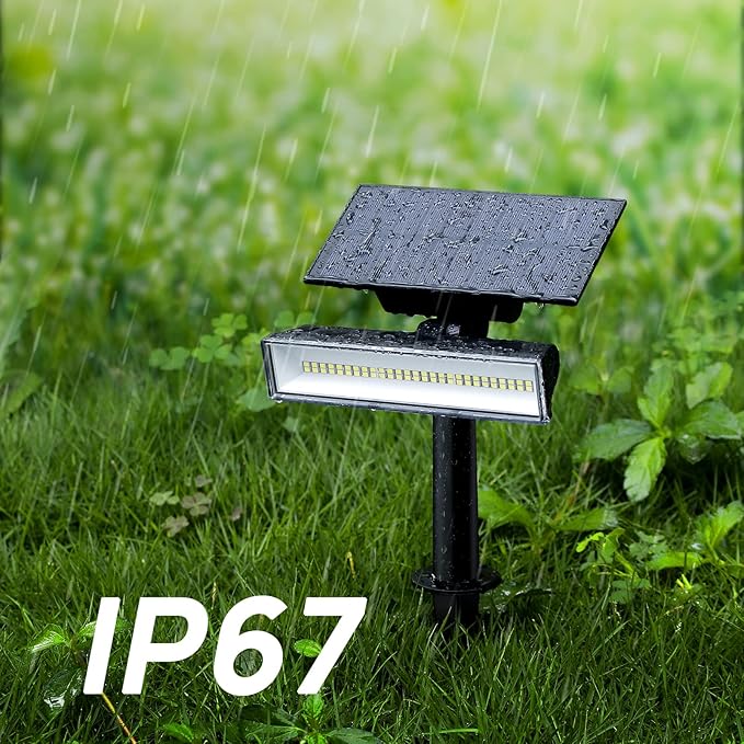 4 Pack-Consciot Solar Spot Lights, 54 LEDs 7 Multicolor Changing, Solar Spotlights Waterproof IP67, Outdoor Spotlights for Garden Landscape,