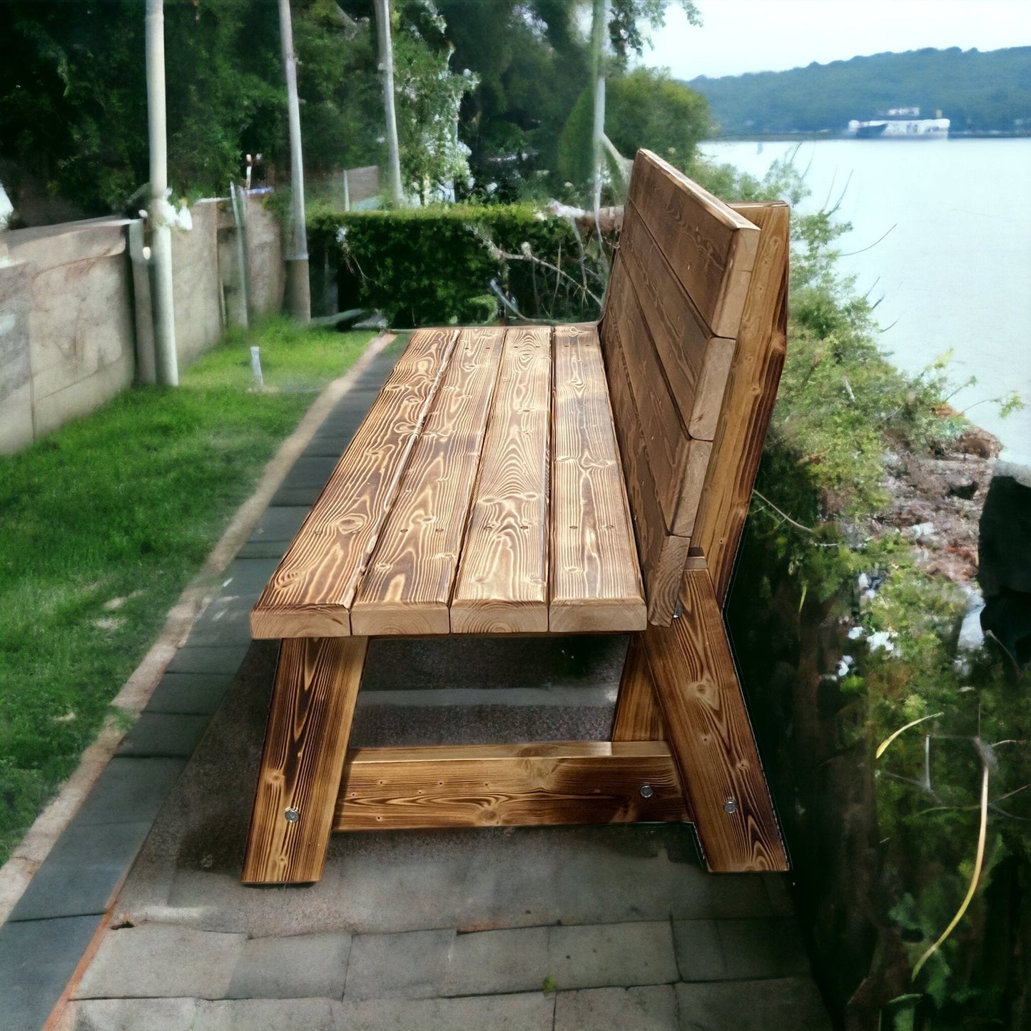 43 inch Handcrafted Wooden Bench